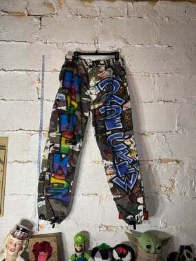 Bad Crew Custom Airbrushed Graffiti Camouflage Cargo Pants